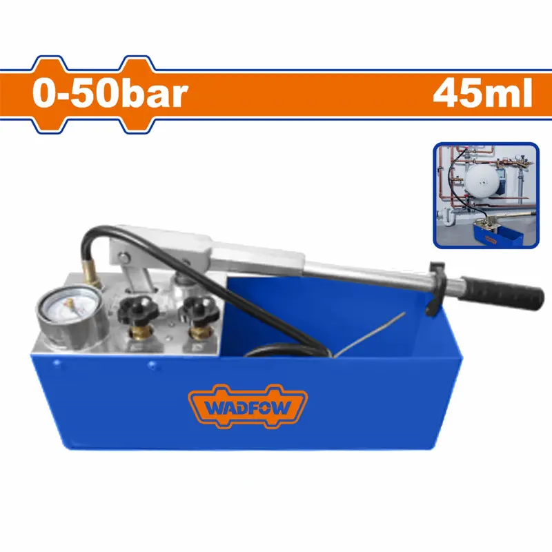0–50 Bar Dual-Unit Pressure Test Pump – 45 Ml Displacement, 12L Reservoir, Precision Calibration Gauge 1