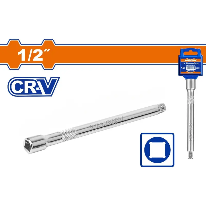 1/2-Inch Drive Extension Bars – Chrome-Vanadium Steel, Heat-Treated & Chrome-Plated 1