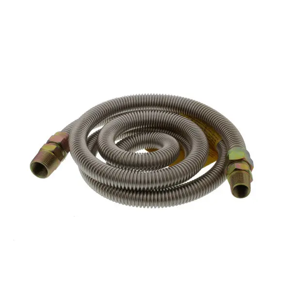 1/2-Inch To 3/4-Inch Male-To-Male Gas Hose – 72 Inches 1