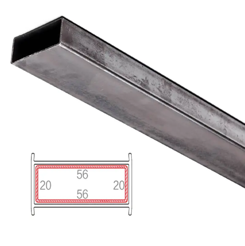 1.2 Mm Steel Rectangular Reinforcement Profile (20×56 Mm) For Joint Profile – Hat006, Carbon Series, Upview 60 Mm Casement System 1