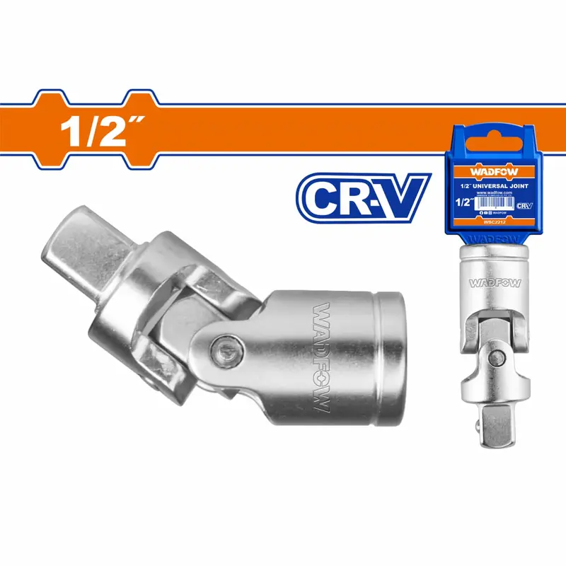 1/2" Universal Joint – Chrome-Plated Cr-V Steel, Heat-Treated, Grade 50Bv30 1