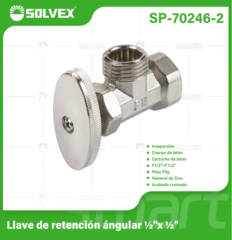 1/2" X 1/2" Chrome Angle Stop Valve With Integrated Check Valve – Ideal For Sinks And Mop Sinks 1