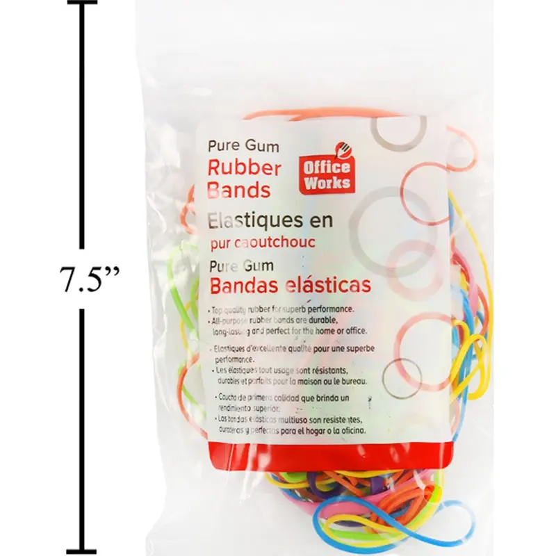 1.5-Ounce Assorted Size And Color Rubber Bands In Resealable Bag 1