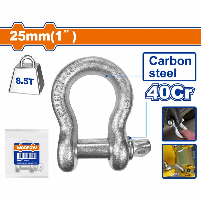 1-Inch Threaded Anchor Shackle – 40Cr Alloy Steel, 8.5-Ton Working Load Limit 1