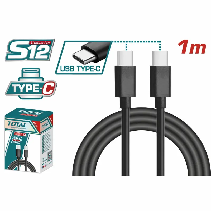 1-Meter Usb-C To Usb-C Cable – High-Speed Charging & Data Transfer 1