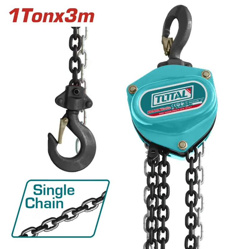 1-Ton Manual Chain Hoist – 3M Max Lift Height, 383Mm Hook, 250N Load Capacity 1