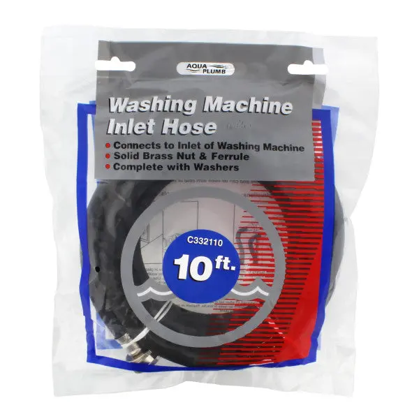 10-Foot Rubber Washing Machine Supply Hose 1