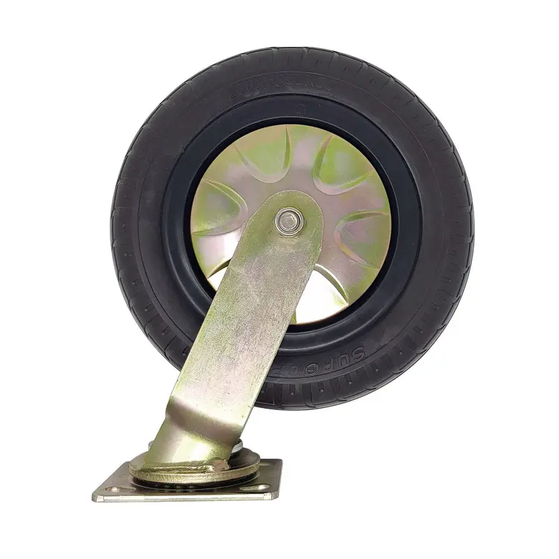 10-Inch (250 Mm) All-Terrain Swivel Castor – 200 Kg Load Capacity, Heavy-Duty Elastic Rubber Tread 1