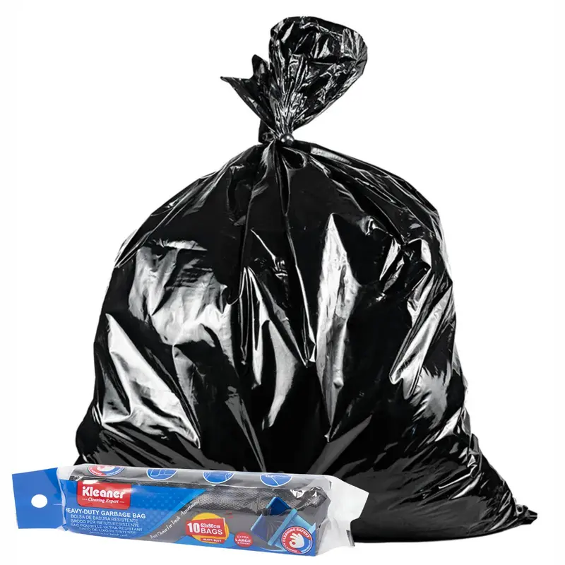 10-Pack 100L Black Trash Bags – 63 × 80 Cm Heavy-Duty Waste Liners (27-Gallon Equivalent) 1