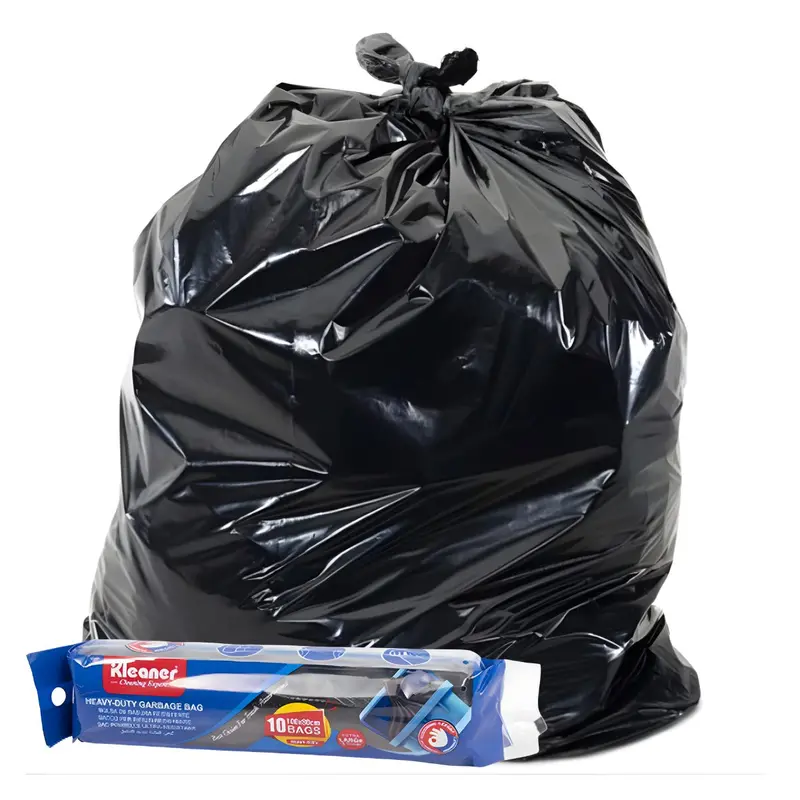 10-Pack Extra-Large 180L Trash Bags – 100 × 80 Cm Heavy-Duty Black Waste Bags (47-Gallon Equivalent) 1