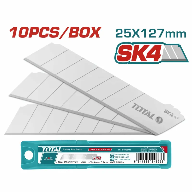 10-Pack Replacement Exacto Utility Knife Blades – Sk4 Steel, 25 × 127Mm 1