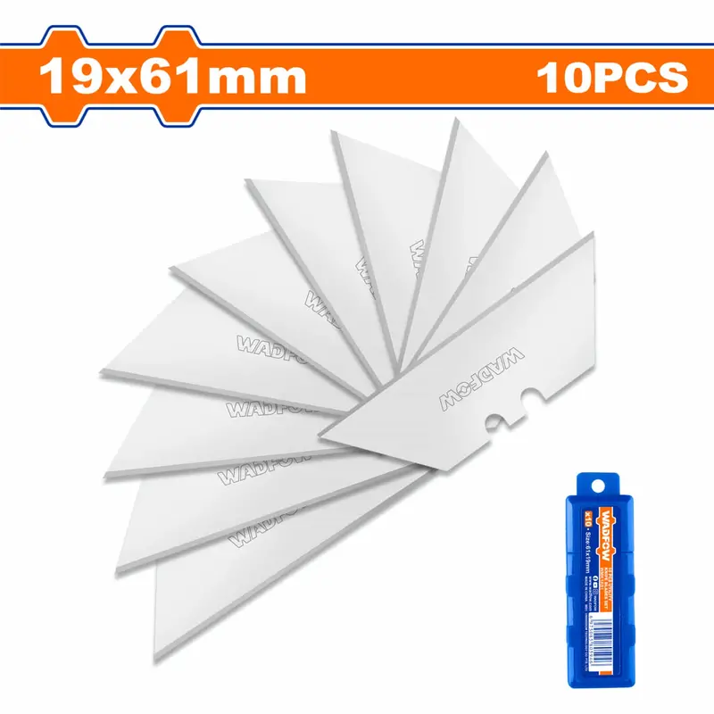 10-Pack Utility Knife Blades – 19 × 61 Mm, High-Carbon Steel, Compatible With Standard Exacto Handles 1