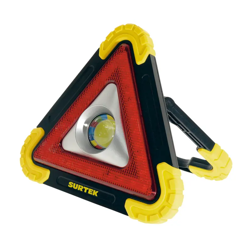 10" Solar-Powered Led Reflective Triangle (Surtek) 1