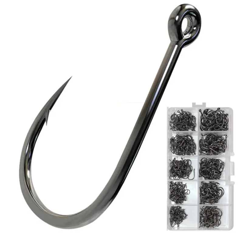 100-Piece General-Purpose Fishing Hook Set – Sizes #3 To #12 1
