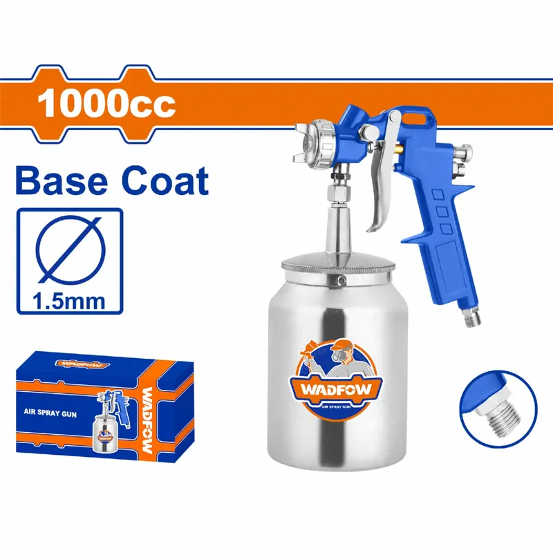 1000Cc Hvlp Spray Gun – 1.5 Mm Nozzle, 3–4 Bar Pressure, Optimized For Base Coat Finishing 1