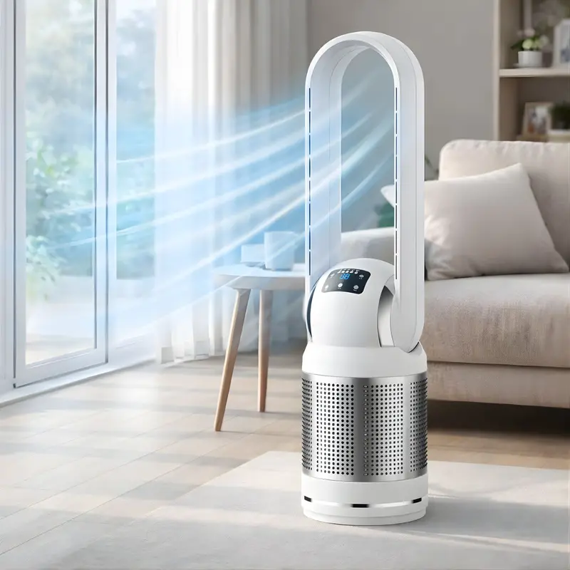 106×22 Cm Bladeless Air Purifier Fan – 45W, 110V White Tower Fan With 99.95% Pm2.5 Filtration 1