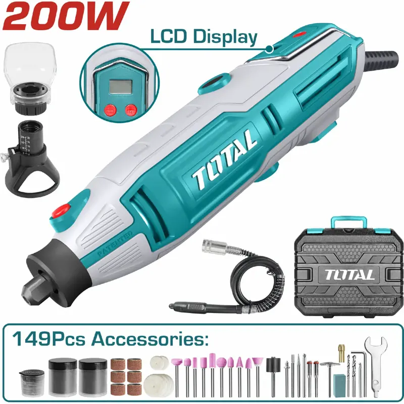 110–120V Mini Rotary Tool Kit – 200W, 149-Piece Accessory Set 1