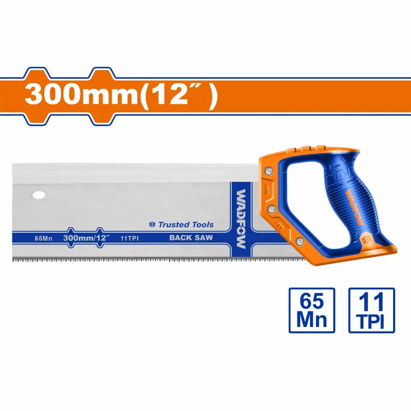 12-Inch Back Saw For Woodworking – 0.8 Mm Blade Thickness, 11 Tpi, Comfort-Grip Handle 1
