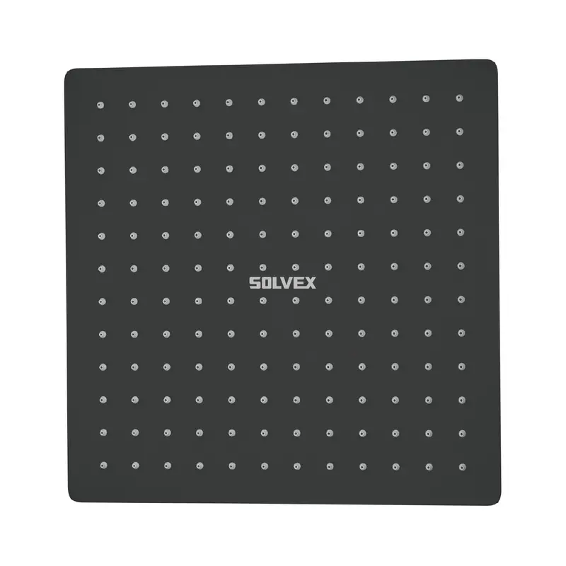 12-Inch Square Matte Black Shower Head – Premium Stainless Steel Rainfall Design 2