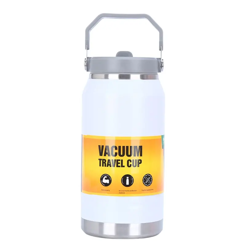 1200 Ml Double-Wall Stainless Steel Thermos – Bpa-Free Insulated Flask In Matte White 1