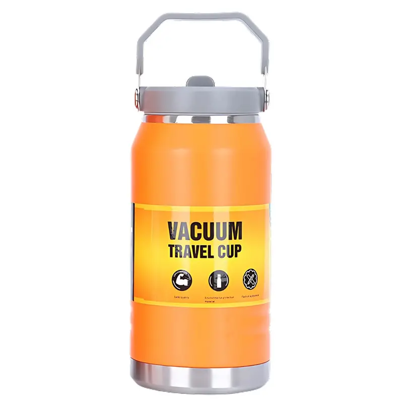 1200Ml Orange Double-Wall Stainless Steel Vacuum Thermos – Bpa-Free Insulated Water Bottle 1