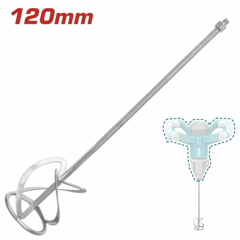 120X600Mm Reverse-Spiral Mixing Paddle With 5/8"-11 Unc Thread For Drills Or Industrial Mixers 1