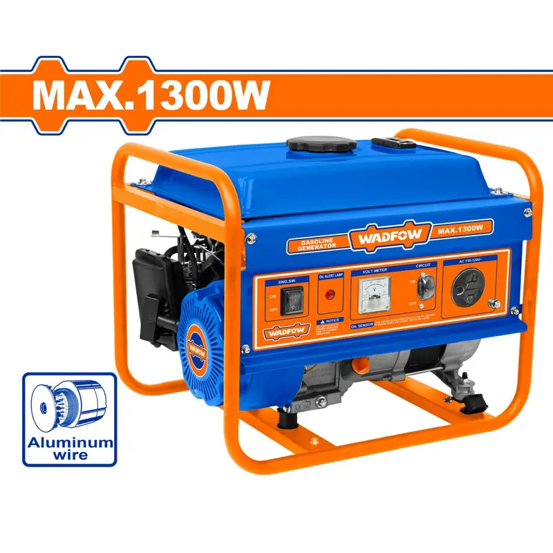 1300W Gasoline Generator – 110–120V Output, 60 Hz, 3600 Rpm, 4-Stroke Engine 1