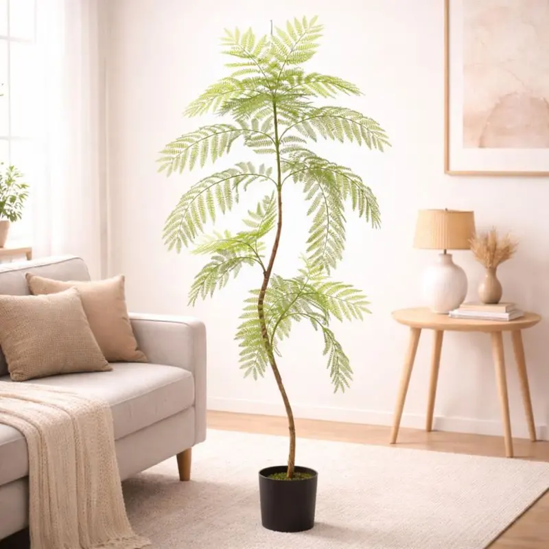 140 Cm Artificial Jacaranda Tree – Purple-Blossom Indoor Decorative Tree For Contemporary Interiors 1