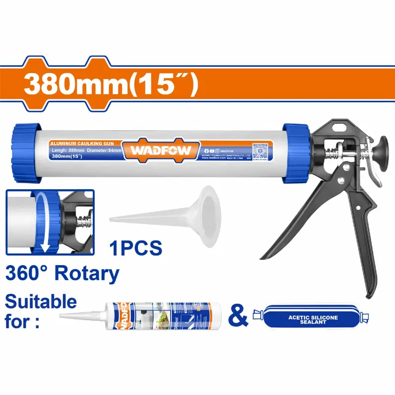 15" (380Mm) Silicone Caulking Gun – Durable Aluminum Handle, Ergonomic Design 1