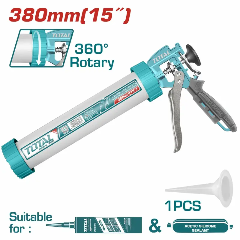 15-Inch Aluminum Handle Caulking Gun For Silicone And Sealants 1