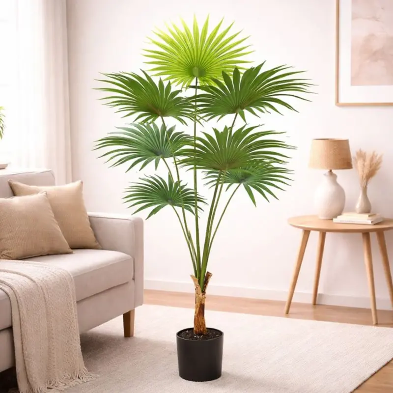 150 Cm Artificial Chinese Fan Palm – Elegant Indoor Decorative Faux Palm Tree 1