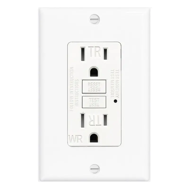 15A Gfci Outlet – Weather-Resistant Safety Receptacle With Test/Reset Buttons And Child Protection 1