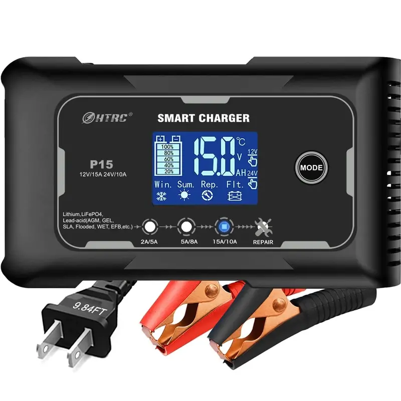 15A Intelligent Dual-Voltage Battery Charger For 12V And 24V Systems 1