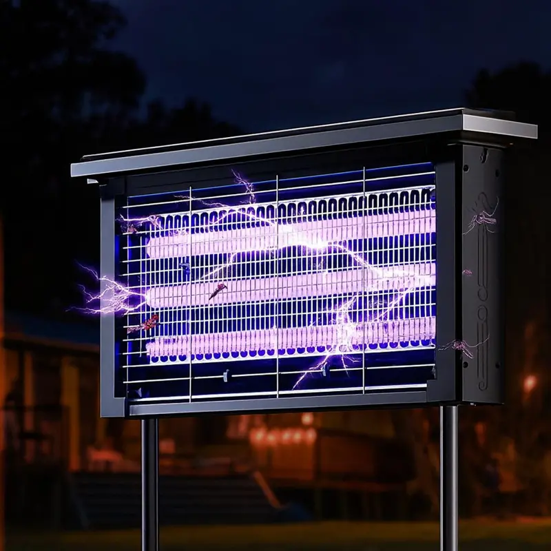 15W Solar-Powered Insect Killer Lamp – Uv Mosquito Trap With Ipx6 Waterproof Outdoor Design 1