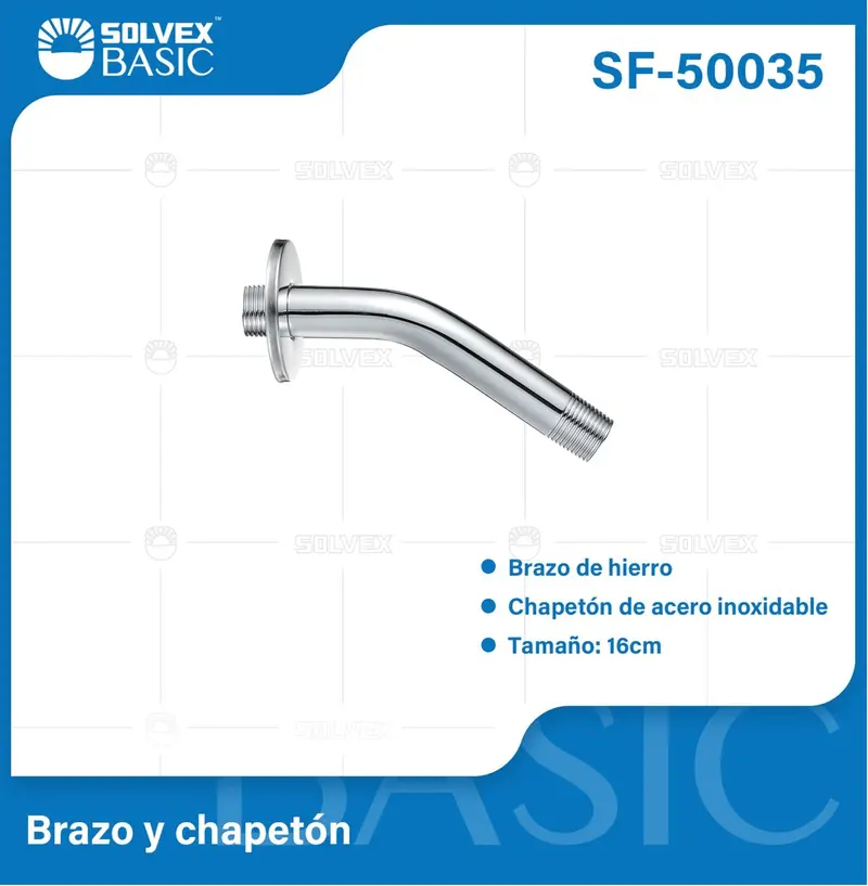 16-Cm Chrome-Plated Shower Arm With Flange: Wall-Mounted Bracket For Fixed Shower Heads 1
