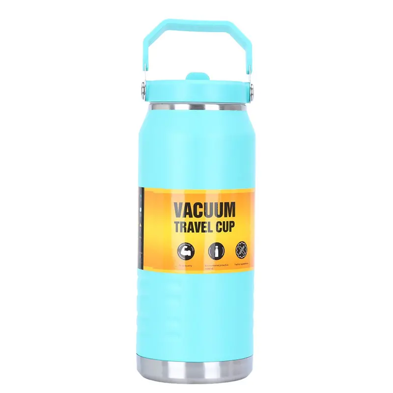 1600 Ml Double-Wall Insulated Thermos – Bpa-Free Celeste-Colored Stainless Steel Vacuum Flask 1