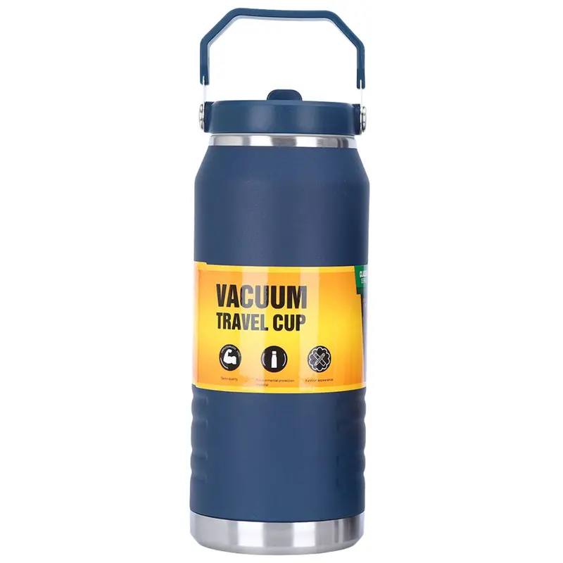 1600 Ml Double-Wall Vacuum Insulated Thermos – Bpa-Free Stainless Steel Hot/Cold Bottle, Navy Blue 1