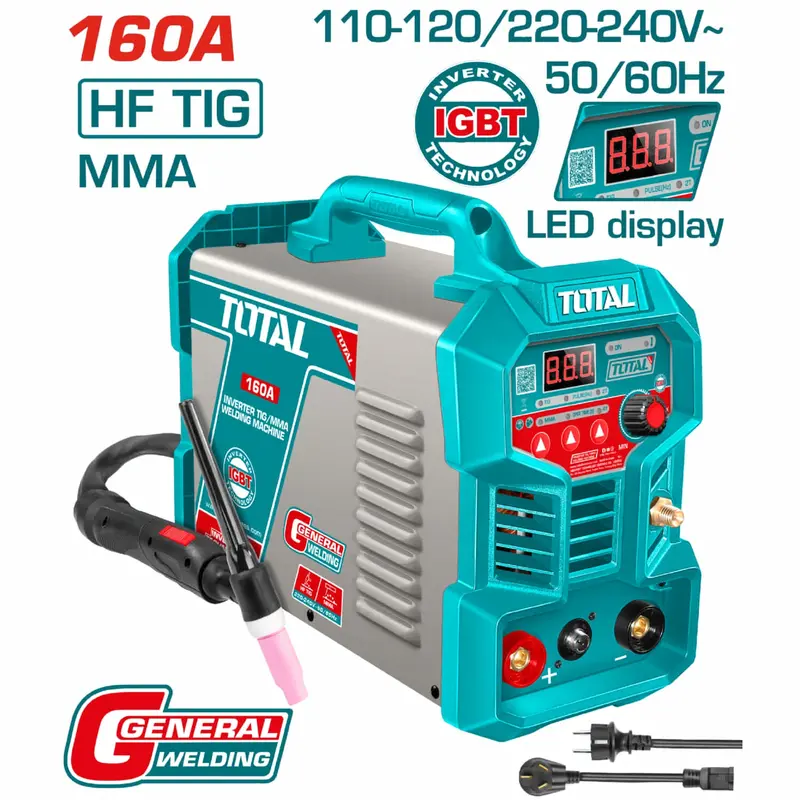 160A Dual-Mode Inverter Welder – Tig/Mma, 40% Duty Cycle, Led Display, 110–120V / 220V Input 1