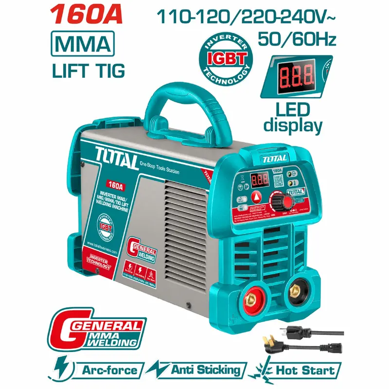 160A Inverter Welder – Medium-Duty, 45% Duty Cycle, Dual-Voltage (110–120V / 220–240V) 1