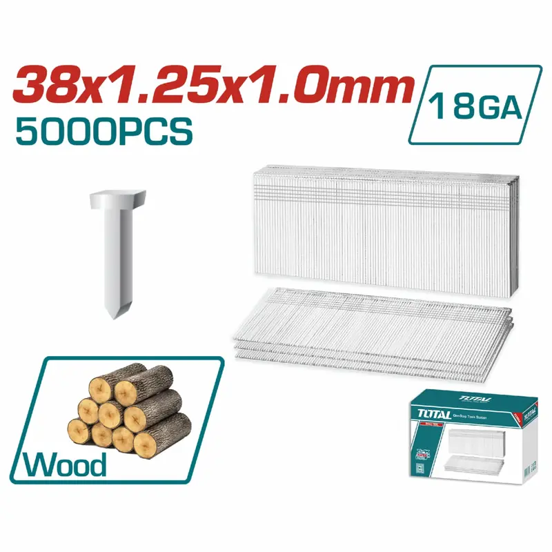 18-Gauge Pneumatic Staples – 5,000-Pack (Tcbnli2028, Tat81501, Tat83501) 1