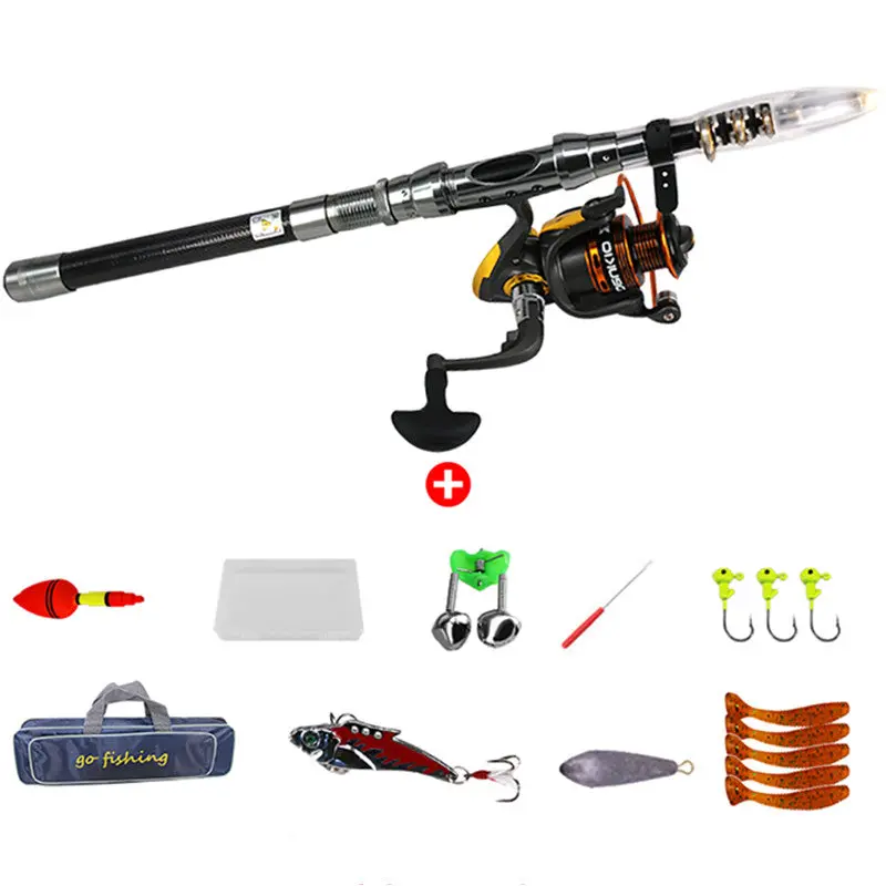 2.1-Meter Telescopic Fishing Rod Kit With Zippered Shoulder Bag 1