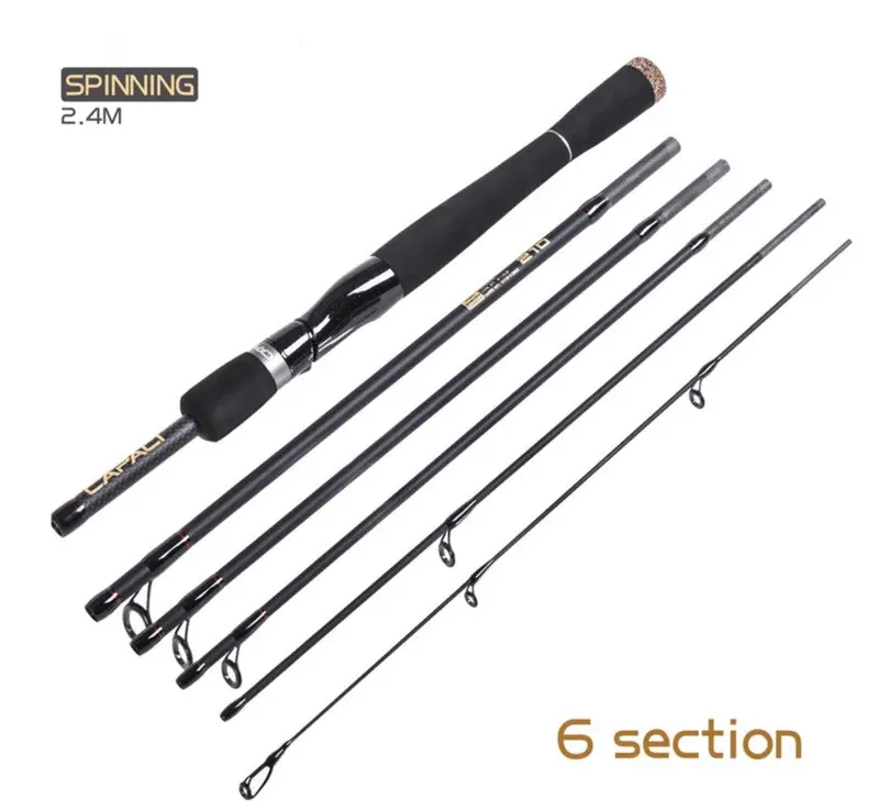 2.4-Meter 6-Section Spinning Fishing Rod – Travel-Friendly Design 1
