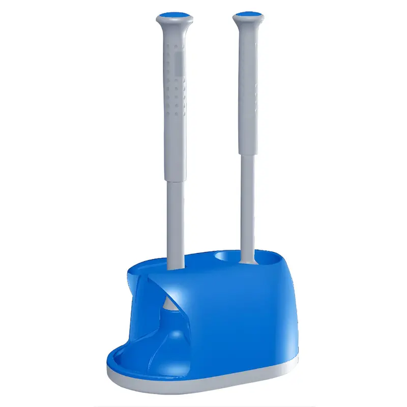 2-In-1 Toilet Brush & Plunger Set With Stand – Includes Sanitary Brush & 15 Cm Suction Cup 1