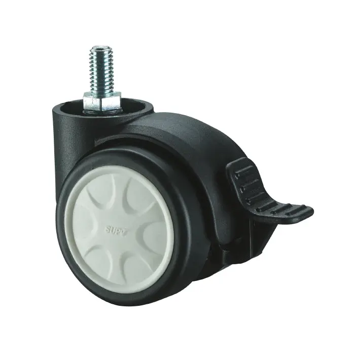 2-Inch (50 Mm) Swivel Castor Wheel – Office & Furniture Series, 20 Kg Load Capacity, Black Polyurethane (Pu) Tread 1