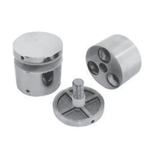 2-Inch (Nx48×30) Glass Railing Button – Satin Stainless Steel Finish 1