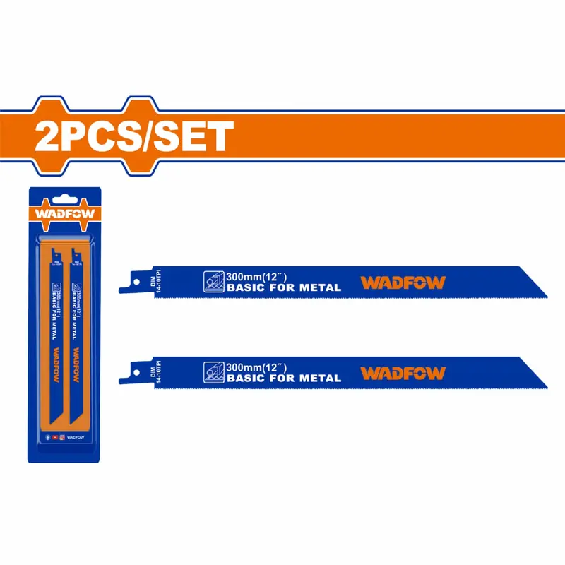 2-Piece Bim Reciprocating Saw Blades For Metal – 300 Mm (12"), 14 Tpi, Milled Teeth 1