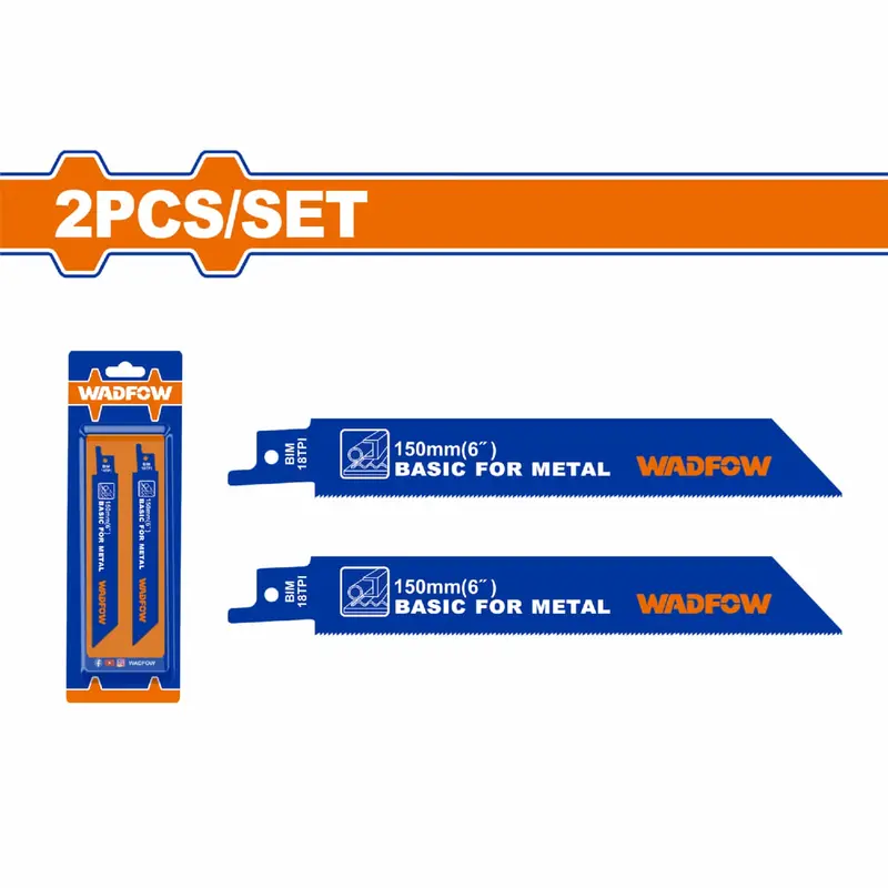 2-Piece Reciprocating Saw Blades For Metal – 150 Mm (6"), 18 Tpi 1