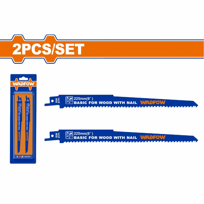 2-Piece Reciprocating Saw Blades For Nail-Embedded Wood – 225 Mm (9"), 6 Tpi 1