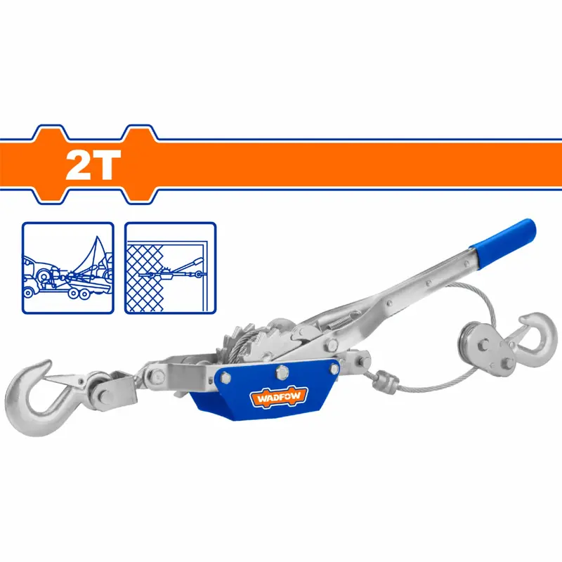 2-Ton Chain Winch Hoist – 4.8 Mm Cable Diameter, 2.8 M Length, Dual Hooks, Anti-Slip Handle, And Robust Pulling Mechanism 1