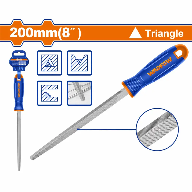 200Mm Triangular File For Steel – T12 High-Carbon Tool Steel Hand File For Precision Metalwork 1